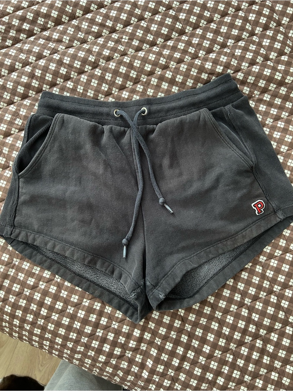 PINK Victoria's Secret Black Drawstring Athletic Shorts